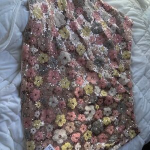 3X Cider sequin flower mini skirt NWT